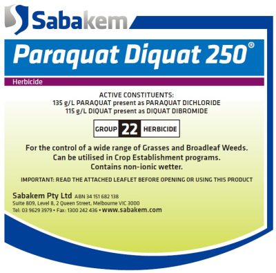 Paraquat Diquat 250SL - Sabakem