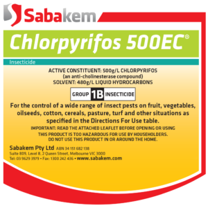 Chlorpyrifos 500EC