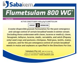 FLUMETSULAM 800 WG