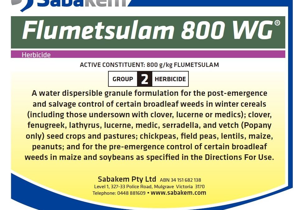 FLUMETSULAM 800 WG