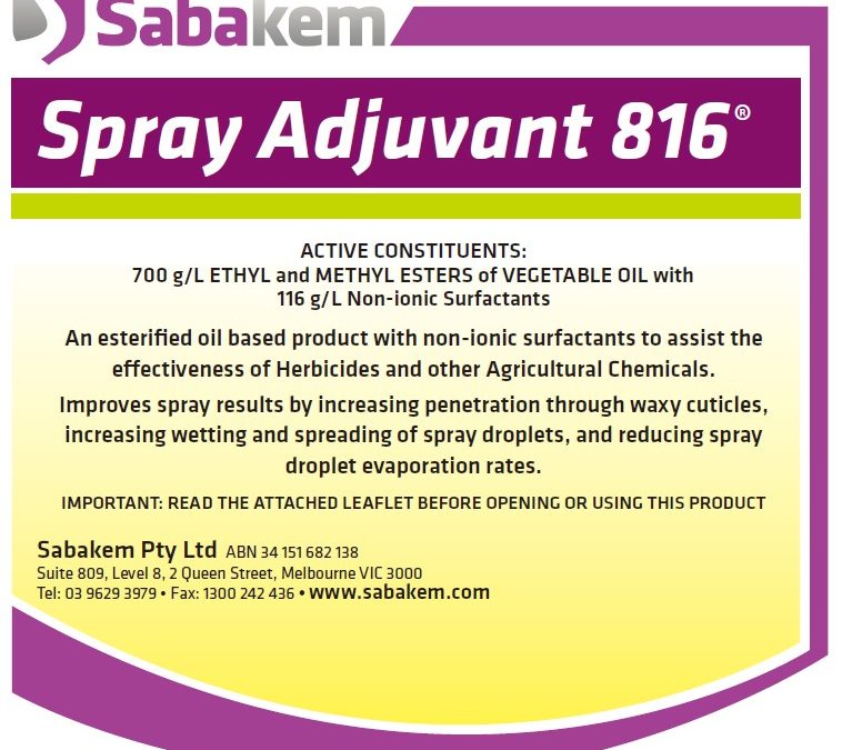 SPRAY ADJUVANT 816