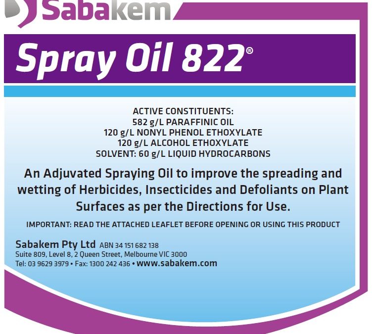 SPRAY OIL 822